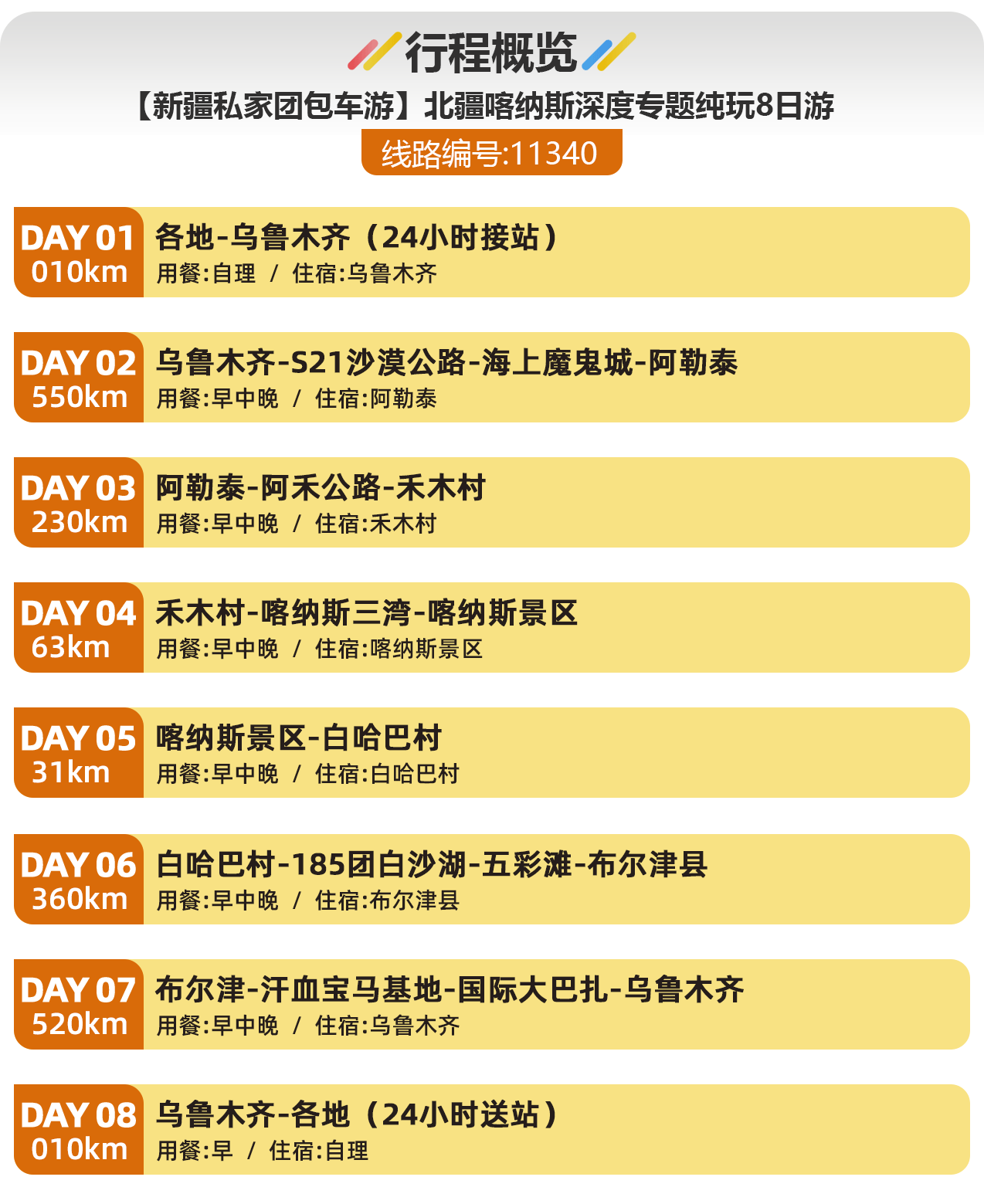 【新疆私家团包车游】北疆喀纳斯深度专题纯玩8日游