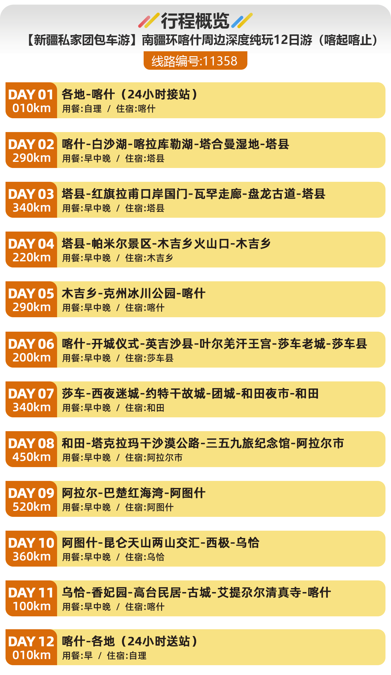 【11358-新疆私家团包车游】南疆环喀什周边深度纯玩12日游（喀起喀止）